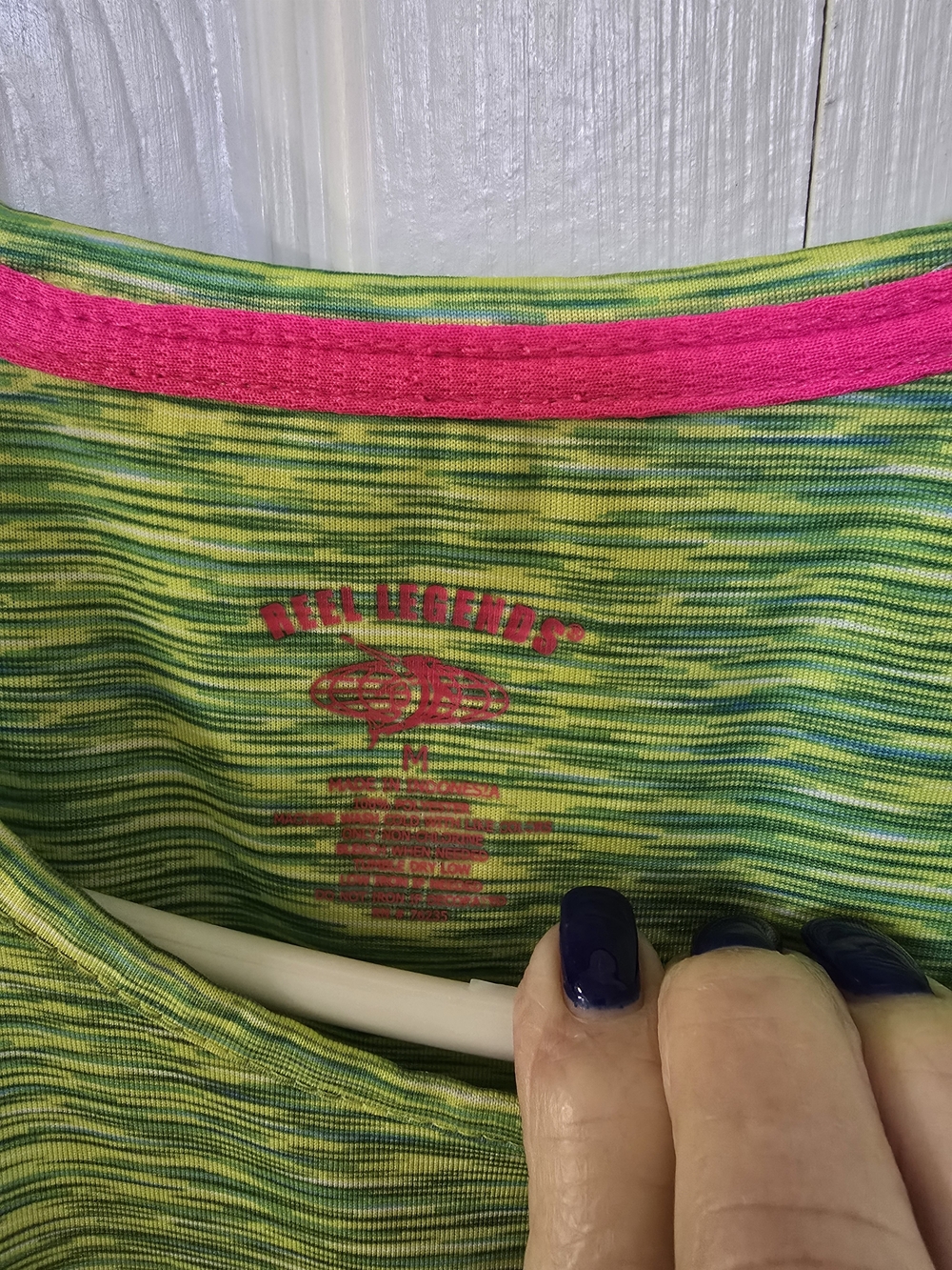 Reel Legends Neon Green & Pink Active Tank Top